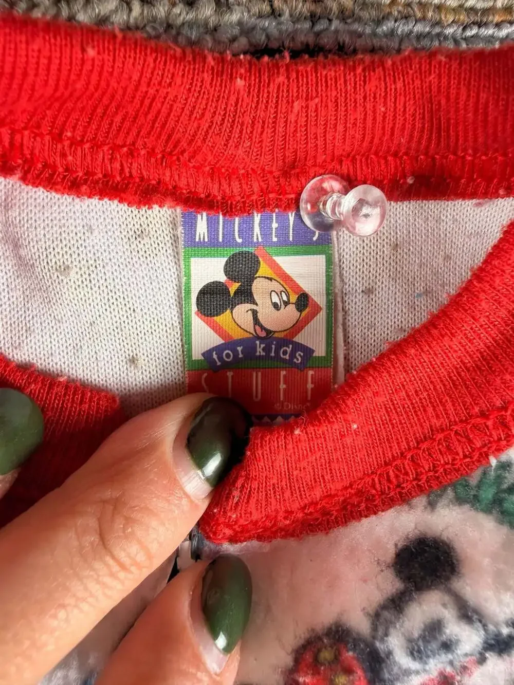 Vintage Disney Mickey For Kids Stuff Fleece Footed Pajamas Size 2T